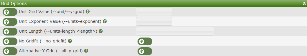 Aggregate Templates Edit Grid Options