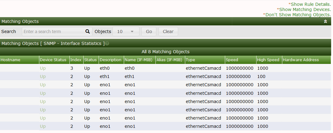Automation Graph Rules Matching Objects