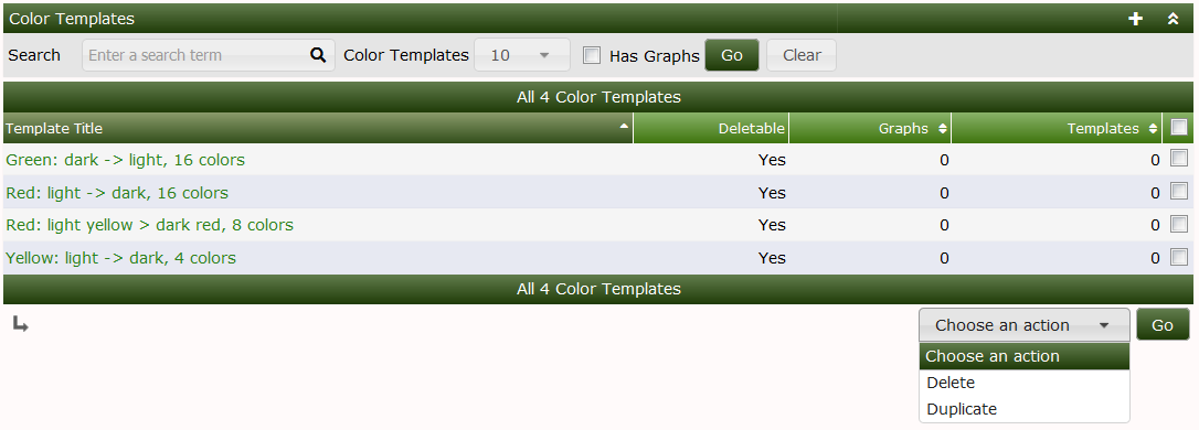 Color Templates