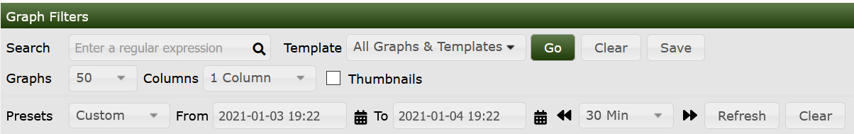 Graph View Filter Sub-Panel