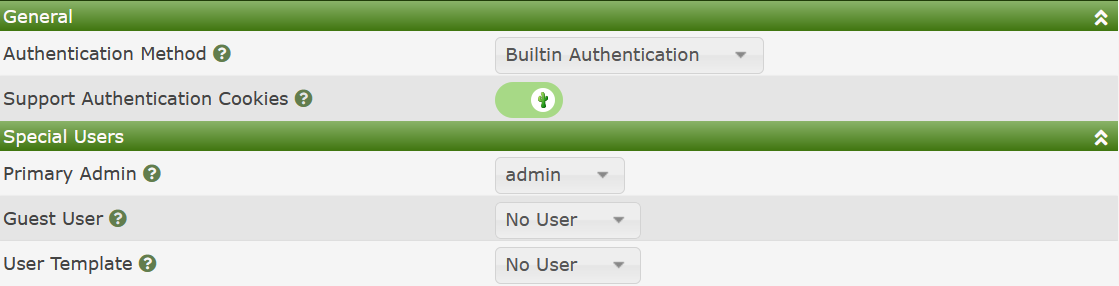 Common Authentication Options