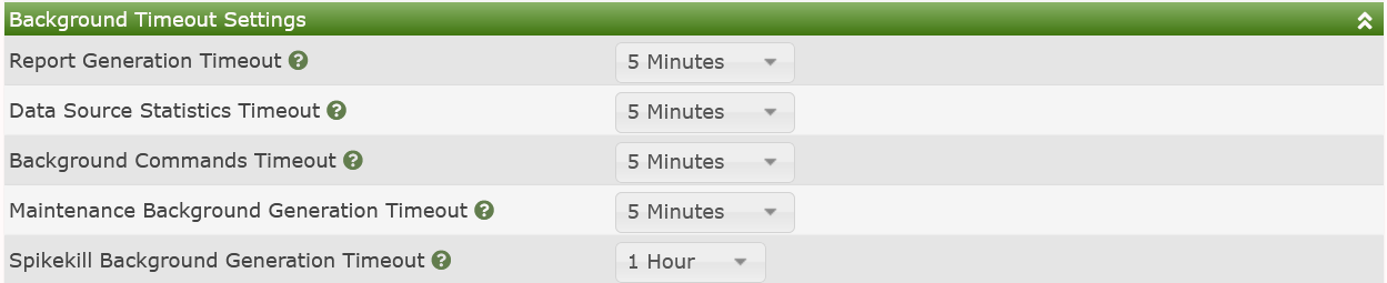 Background Timeout Settings